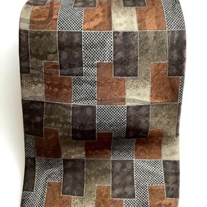 2/$30 VINTAGE Neutral Geometric Italian Silk Tie